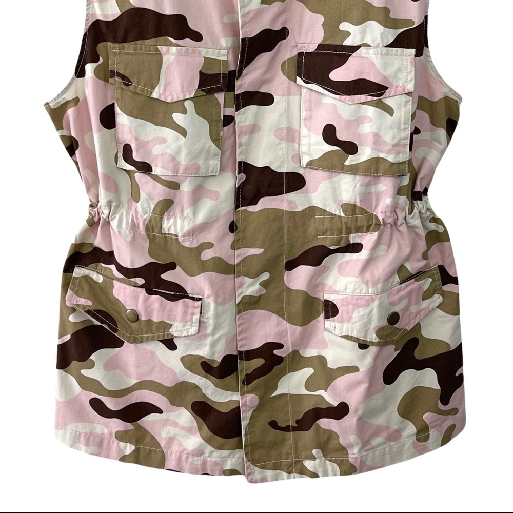 Love Tree Safari Pink Camouflage Military Anorak Vest - Picture 5 of 16
